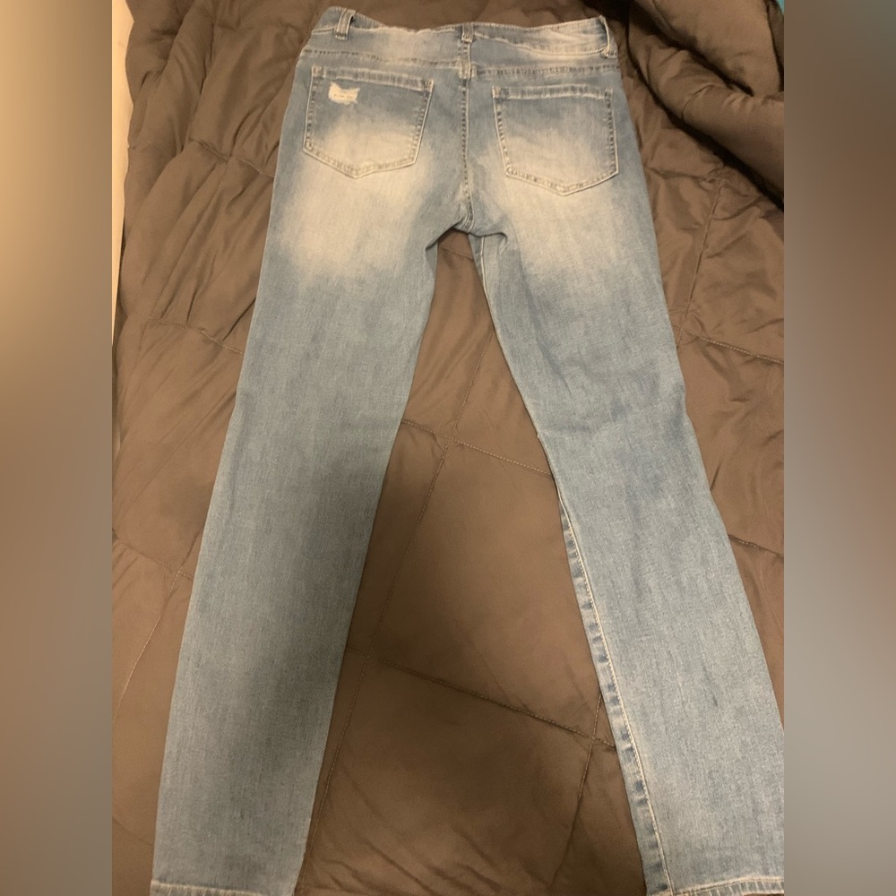 Light Blue Ripped Jeans - Picture 2 of 3